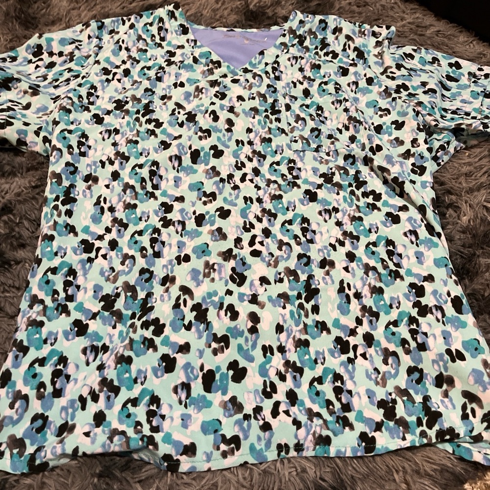 Blue scrub top
